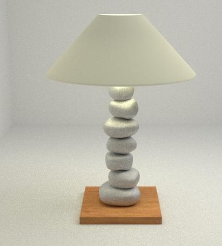 Lamp with stone stand preview image